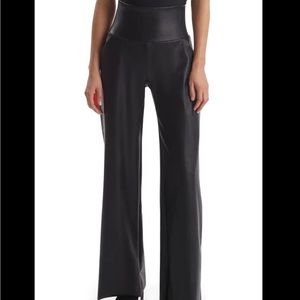 Commando Leather flare wide leg pants